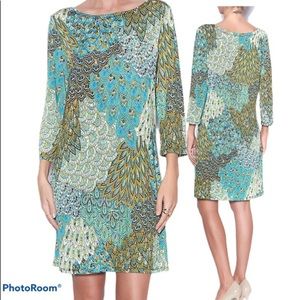 MT Collection TEAL PEACOCK DRESS / Size Small / Color Green / Worn 1x